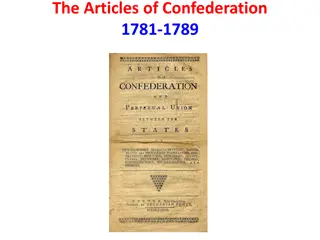 Understanding the Articles of Confederation 1781-1789