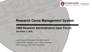 Harvard Research Cores Management System Overview