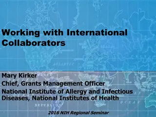 Working with International Collaborators in Global Health Sector