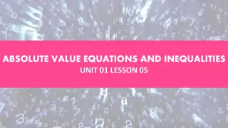 Understanding Absolute Value Equations and Inequalities