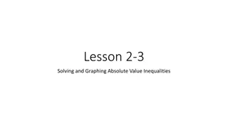 Solving and Graphing Absolute Value Inequalities Tutorial