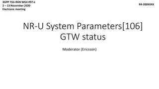 NR-U System Parameters and Wideband Operation Issues