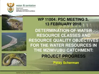 Progress Update on Water Resource Classification Project in Mzimvubu Catchment