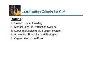 Criteria and Justification for CIM Automation in Modern Manufacturing
