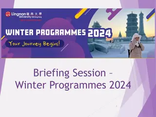 Winter Programmes 2024 Application & Admission Procedures