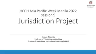 Jurisdiction Project at HCCH Asia Pacific Week Manila 2022