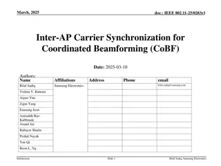 IEEE 802.11-25/0283r1 Inter-AP Carrier Synchronization for Coordinated Beamforming