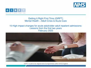 Lessons from GIRFT Mental Health Adult Crisis & Acute Care Report