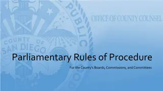 Procedural Rules for County Boards, Commissions, and Committees with Robert's Rules of Order