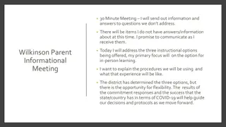 Wilkinson ECC Parent Information Session on Instructional Options