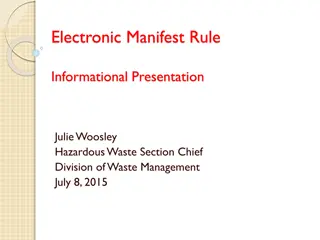Hazardous Waste Electronic Manifest Rule Information