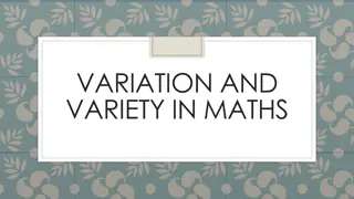 Understanding Math Through Variation and Variety