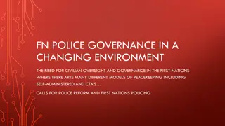Civilian Oversight and Governance in First Nations Police Reform
