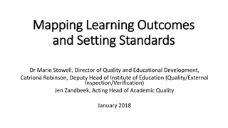 Guide to Mapping Learning Outcomes and Setting Standards in Education
