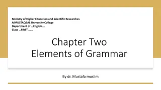 Understanding Elements of Grammar in English Sentences