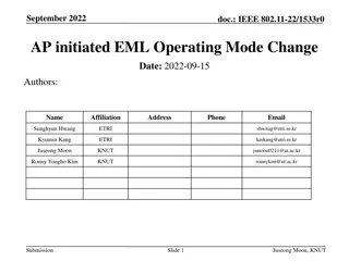 Enabling Efficient EML Operating Mode Changes in IEEE 802.11-22