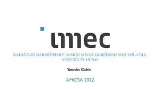 Radiation-Hardened SONOS Embedded Non-Volatile Memory - AMICSA 2022 Details
