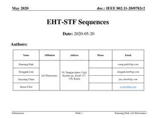 Optimal EHT-STF Sequences for IEEE 802.11-20/0782r2 Document