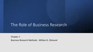 The Role of Business Research Methods