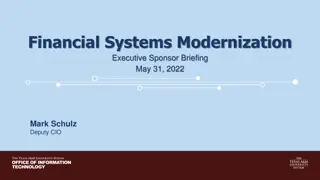Financial Systems Modernization Executive Sponsor Briefing Update