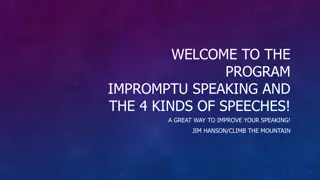 Embark on a Journey to Speaking Excellence with 4 Types of Speeches