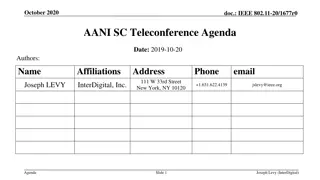 IEEE 802.11-20/1677r0 AANI SC Teleconference Agenda