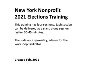 New York Nonprofit 2021 Elections Training Overview