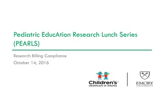 Pediatric Research Billing Compliance Guidelines