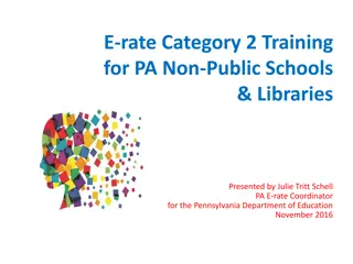 Training for PA Non-Public Schools & Libraries on Category 2 E-rate Funding