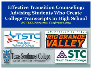 Effective Transition Counseling for High School College Transcripts