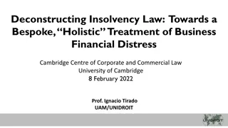 Bespoke Approach to Business Financial Distress - Insights from Insolvency Law