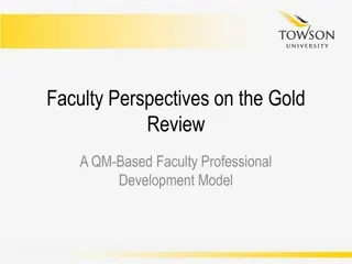 Insights into Faculty Perspectives on Gold Review Process