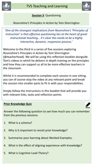 Effective Questioning Strategies in Instructional Teaching