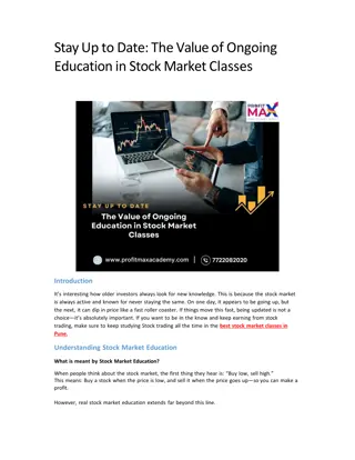 Stay Up to Date The Value of Ongoing Education in Stock Market Classes