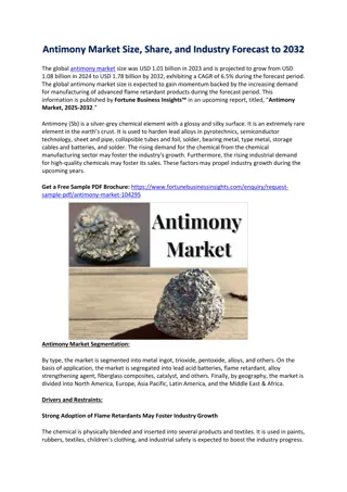 Antimony Market Size, Share, and Industry Forecast to 2032