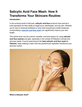 Salicylic Acid Face Wash How It Transforms Your Skincare Routine