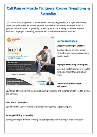 Calf Pain or Muscle Tightness: Causes, Symptoms & Remedies-Dr. Santosh Soni
