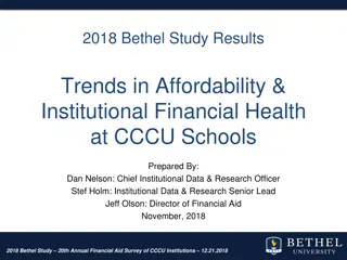 Bethel Study 2018 Results: Trends in Affordability & Financial Health at CCCU Schools
