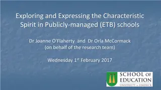 Exploring and Expressing the Characteristic Spirit in Publicly-managed Schools