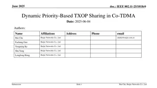 Dynamic Priority-Based TXOP Sharing in Co-TDMA Networks