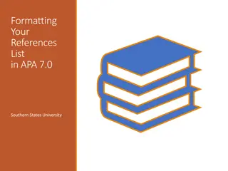Formatting Your APA 7.0 References List - Essential Guide