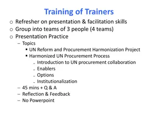 Mastering Presentation and Facilitation Skills for Training of Trainers
