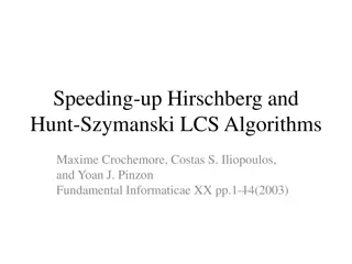 Efficient LCS Algorithms: Optimized Hirschberg and Hunt-Szymanski Methods