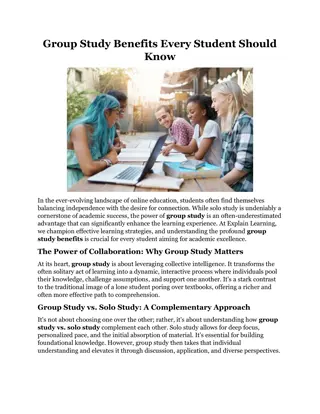 Group Study Benefits Every Student Should Know