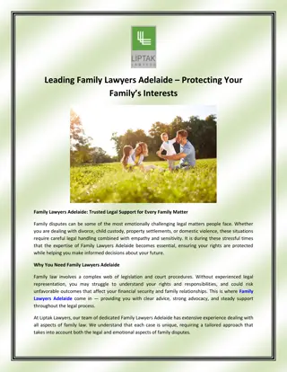 Leading Family Lawyers Adelaide – Protecting Your Family’s Interests