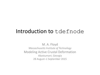 Modeling Active Crustal Deformation with Tdefnode
