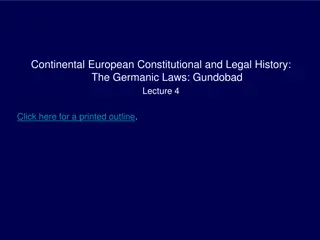 Germanic Laws in Continental European Constitutional History