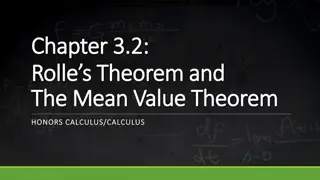 Understanding Rolle's Theorem, Mean Value Theorem, and Calculus Applications