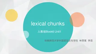 Mastering Lexical Chunks in English: Unit 1 Overview
