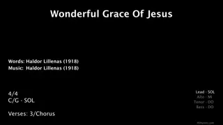 Graceful Melody of Wonderful Grace of Jesus Presentation